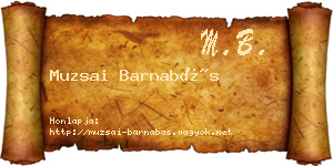 Muzsai Barnabás névjegykártya