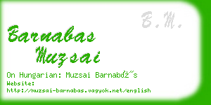 barnabas muzsai business card